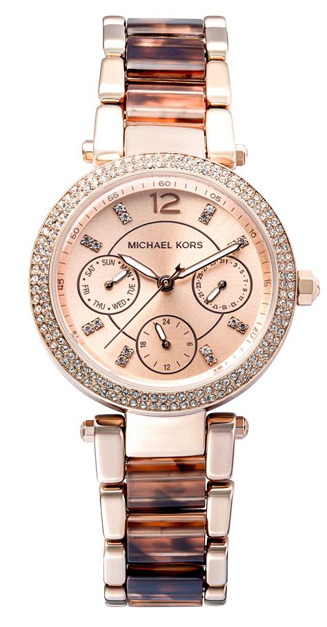 michael kors dameshorloge rose|Michael Kors parker chronograph.